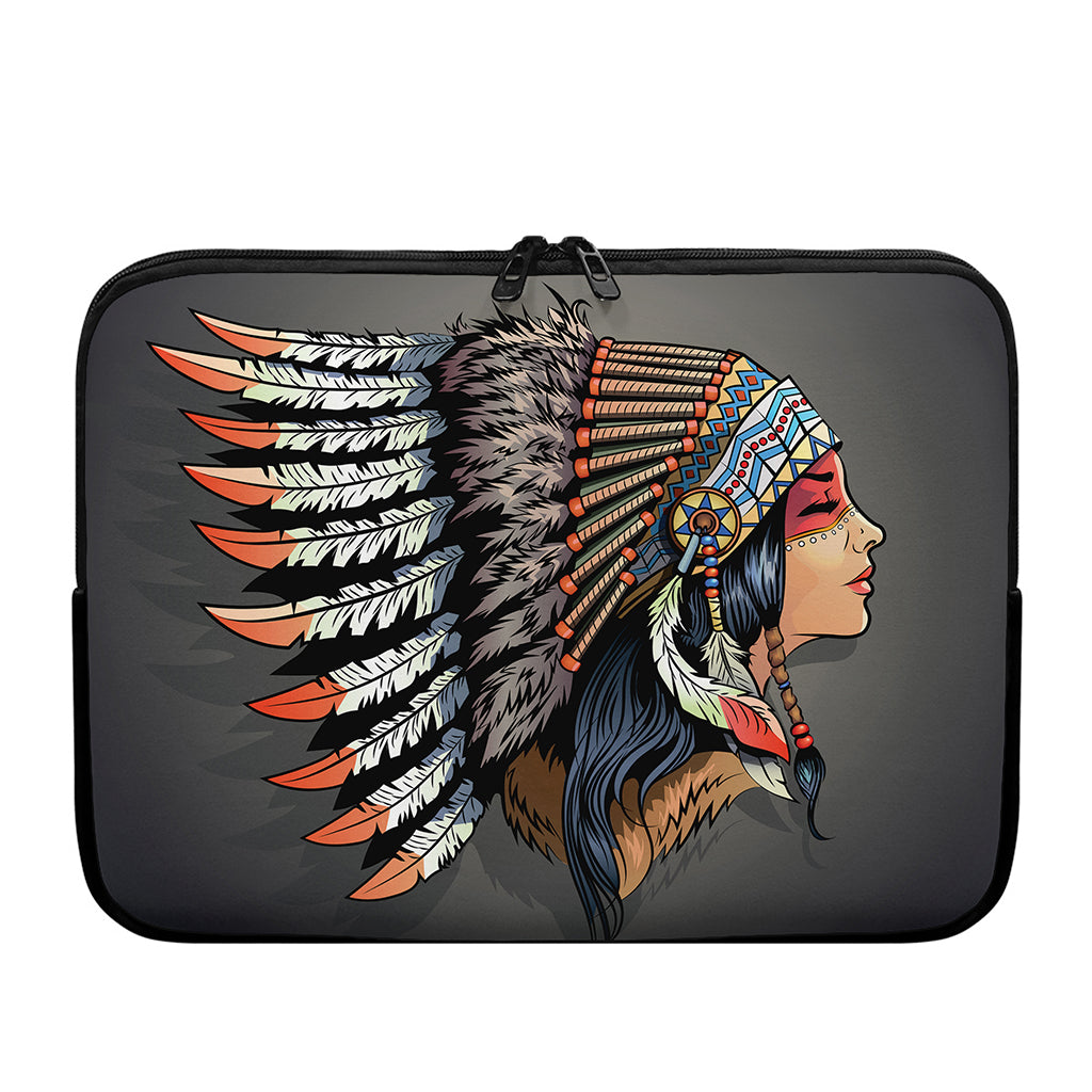 Native American Indian Girl Print Laptop Sleeve