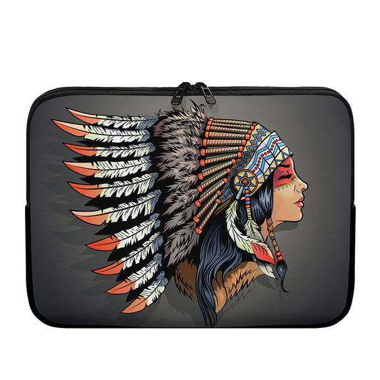 Native American Indian Girl Print Laptop Sleeve