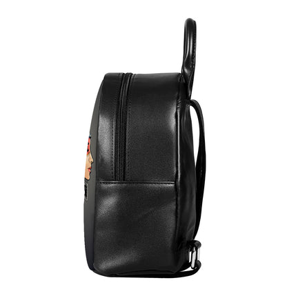 Native American Indian Girl Print Leather Backpack