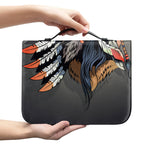 Native American Indian Girl Print Leather Bible Cover