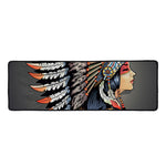 Native American Indian Girl Print Long Kitchen Mat