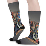 Native American Indian Girl Print Long Socks