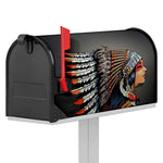 Native American Indian Girl Print Mailbox Cover