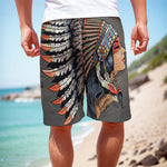 Native American Indian Girl Print Men's Cargo Shorts