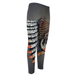 Native American Indian Girl Print Men's Compression Pants