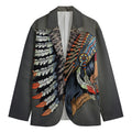 Native American Indian Girl Print Men's Cotton Blazer