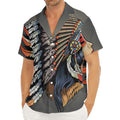 Native American Indian Girl Print Men's Deep V-Neck Shirt
