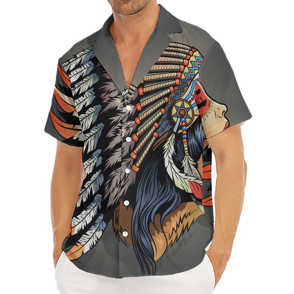 Native American Indian Girl Print Men's Deep V-Neck Shirt