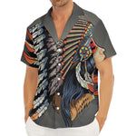 Native American Indian Girl Print Men's Deep V-Neck Shirt
