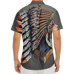 Native American Indian Girl Print Men's Deep V-Neck Shirt