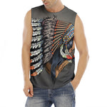 Native American Indian Girl Print Men's Fitness Tank Top