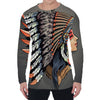 Native American Indian Girl Print Men's Long Sleeve T-Shirt