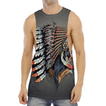 Native American Indian Girl Print Men's Muscle Tank Top