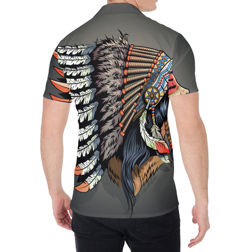 Native American Indian Girl Print Men's Shirt