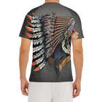 Native American Indian Girl Print Men's Short Sleeve Rash Guard
