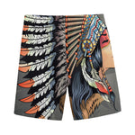 Native American Indian Girl Print Men's Sports Shorts