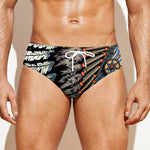 Native American Indian Girl Print Men's Swim Briefs