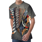 Native American Indian Girl Print Men's Velvet T-Shirt