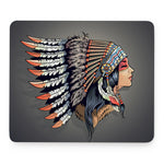 Native American Indian Girl Print Mouse Pad