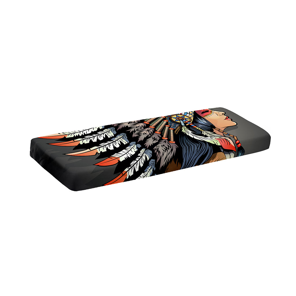 Native American Indian Girl Print Piano Keyboard Cover