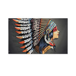 Native American Indian Girl Print Polyester Flag