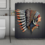 Native American Indian Girl Print Polyester Shower Curtain