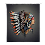 Native American Indian Girl Print Polyester Shower Curtain