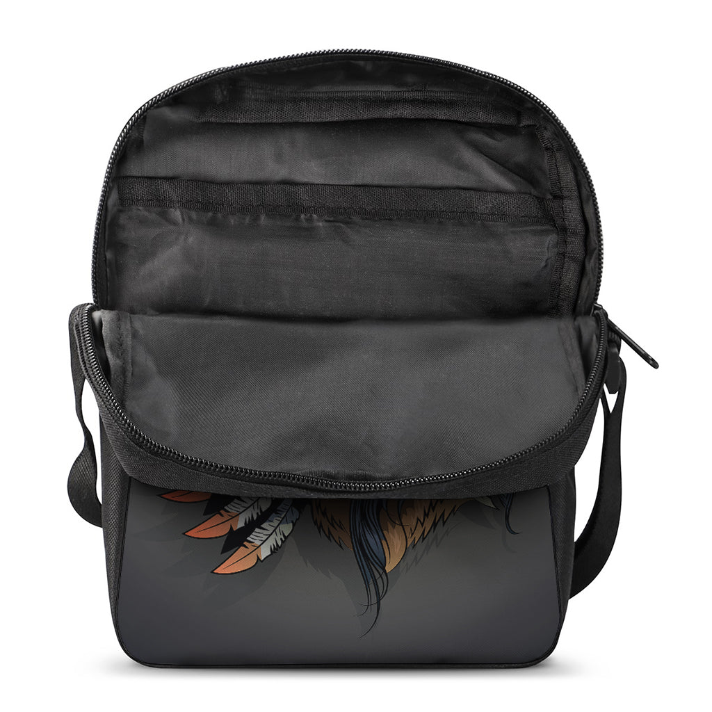 Native American Indian Girl Print Rectangular Crossbody Bag