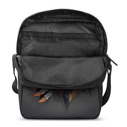 Native American Indian Girl Print Rectangular Crossbody Bag