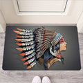 Native American Indian Girl Print Rubber Doormat