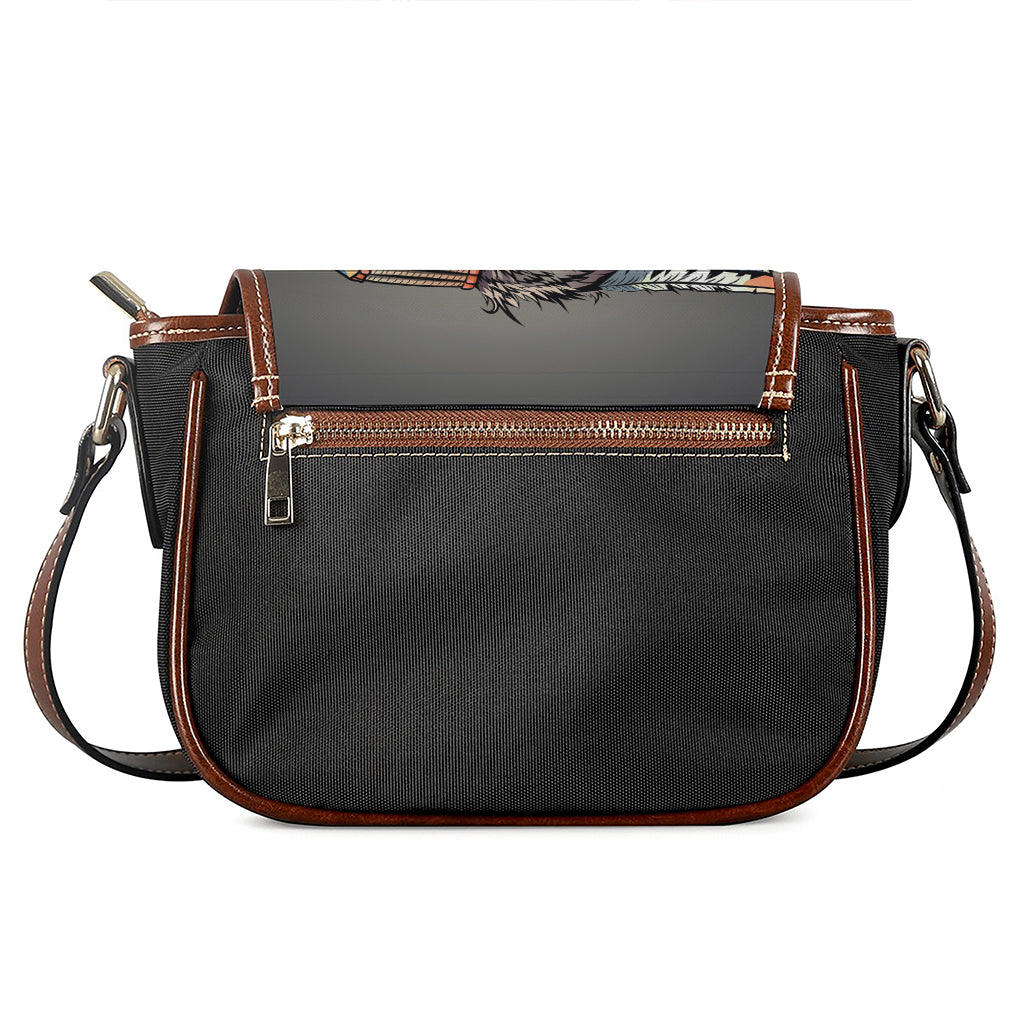 Native American Indian Girl Print Saddle Bag