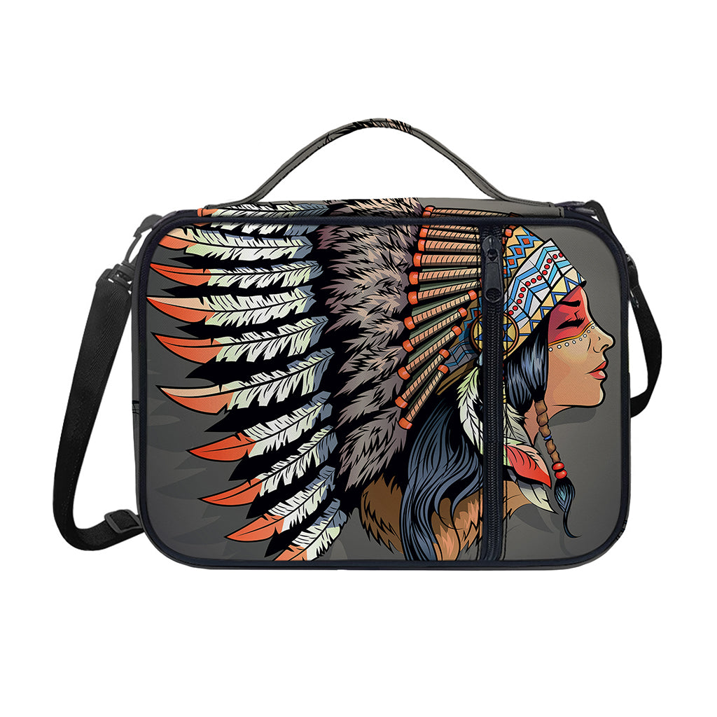 Native American Indian Girl Print Shoulder Strap Bible Bag