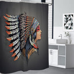 Native American Indian Girl Print Shower Curtain