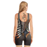 Native American Indian Girl Print Sleeveless One Piece Swimsuit