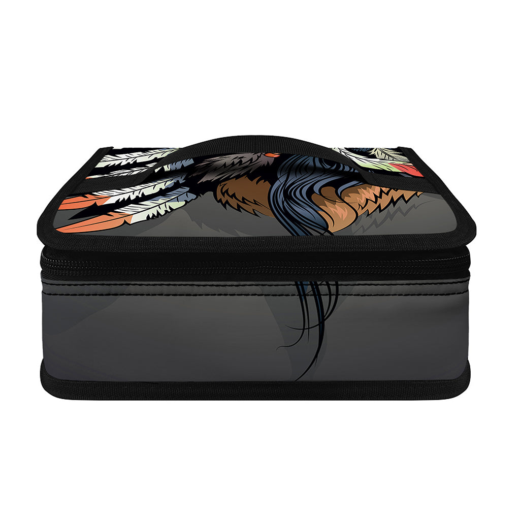 Native American Indian Girl Print Small Lunch Bag