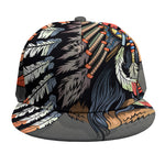 Native American Indian Girl Print Snapback Cap