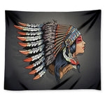 Native American Indian Girl Print Tapestry