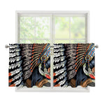 Native American Indian Girl Print Tier Curtains