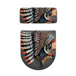 Native American Indian Girl Print Toilet Lid And Tank Cover Set