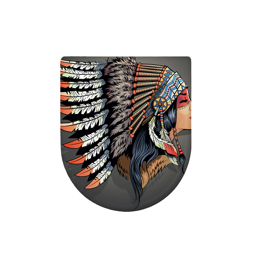 Native American Indian Girl Print Toilet Lid Cover