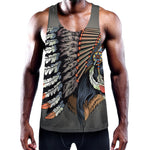 Native American Indian Girl Print Training Tank Top