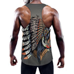 Native American Indian Girl Print Training Tank Top