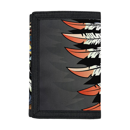 Native American Indian Girl Print Trifold Wallet