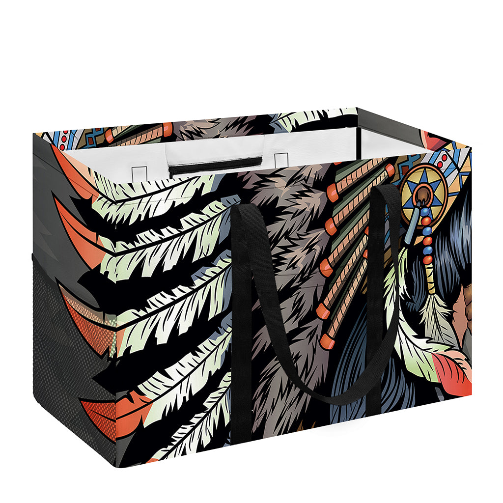Native American Indian Girl Print Utility Tote Bag