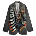 Native American Indian Girl Print Women's Cotton Blazer