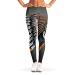 Native American Indian Girl Print Women's Leggings
