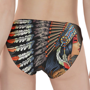 Native American Indian Girl Print Women's Panties