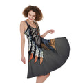 Native American Indian Girl Print Sleeveless Knee Length Dress