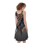 Native American Indian Girl Print Women's Sleeveless Dress