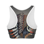 Native American Indian Girl Print Women's Sports Bra